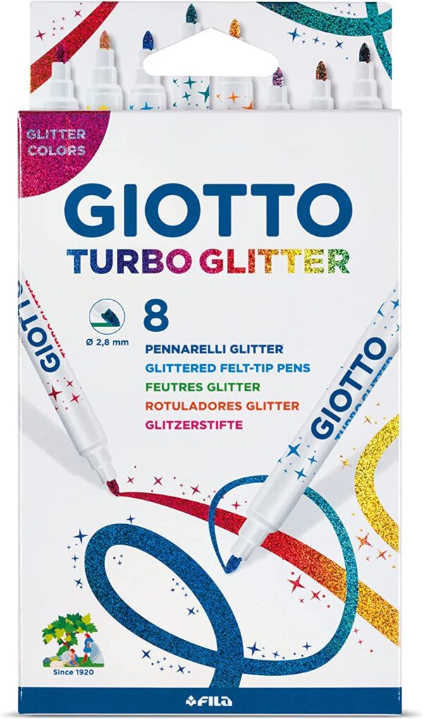 GIOTTO TURBO GLITTER 8PEZZI