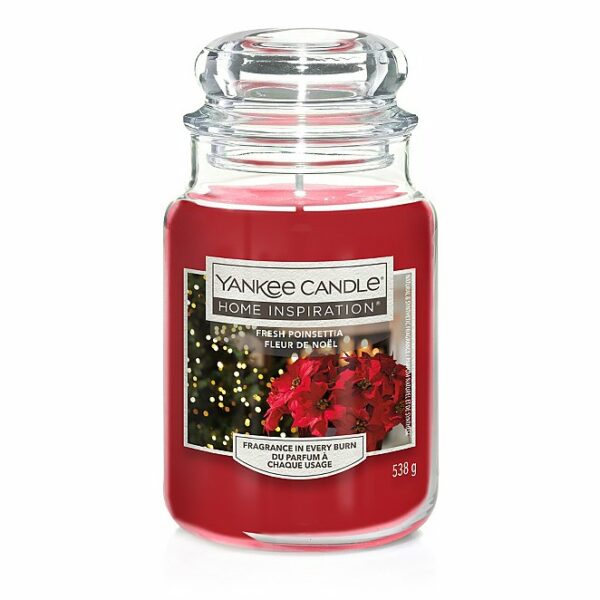 FRESH POINSETTIA LARGE JAR YANKEE CANDLE